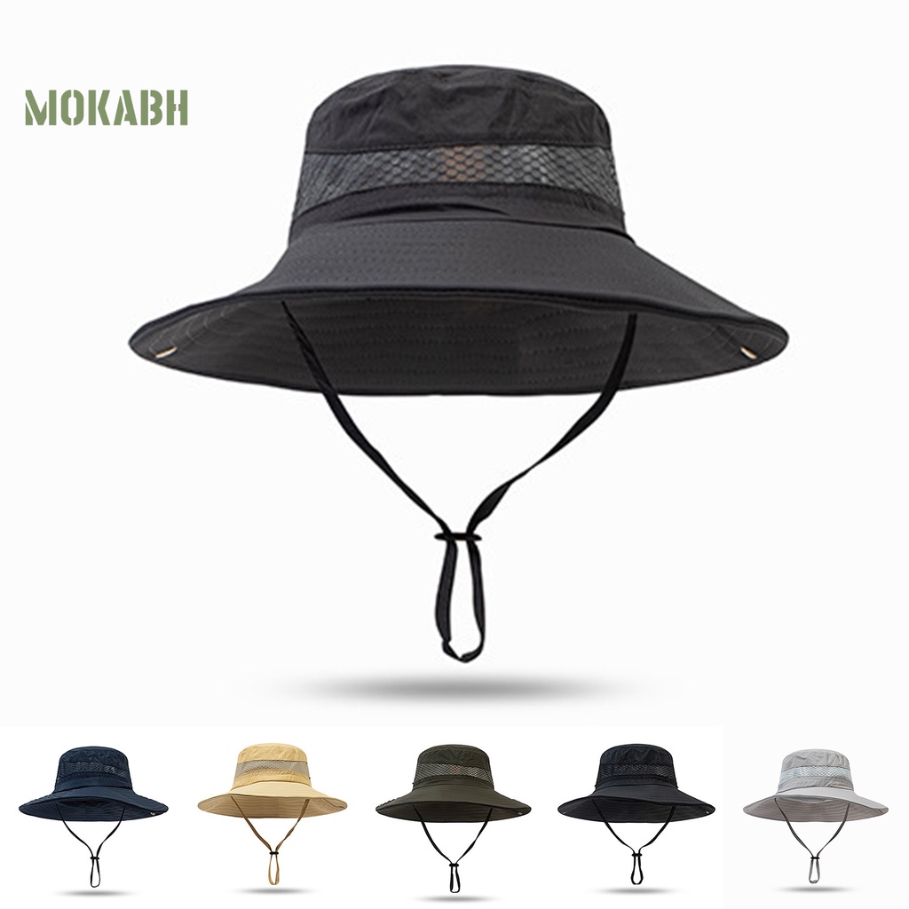 Mũ Xô Dây Rút Co Giãn Thoáng Khí Chống Nắng Chống Nước Dùng Khi Đi Câu Cá Ngoài Trời