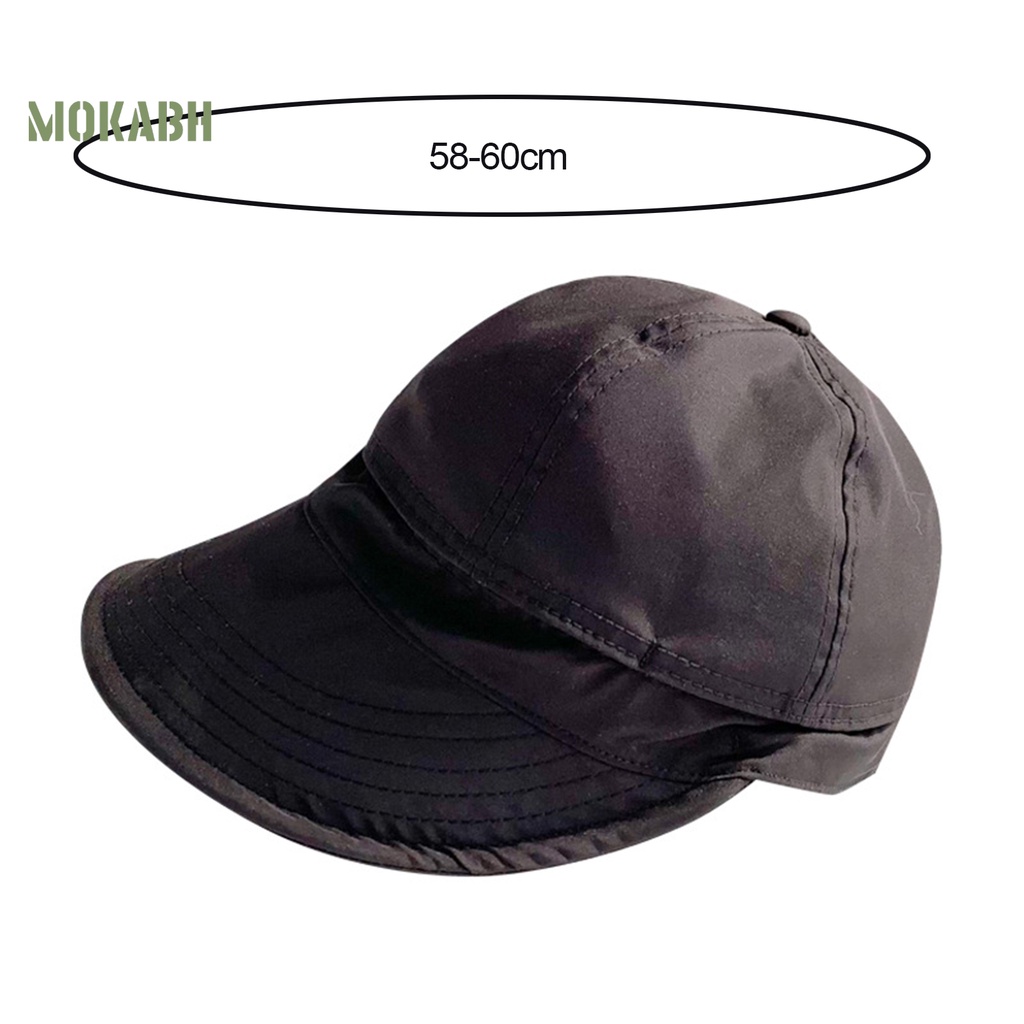 [Mok Abh] Mũ Rộng Vành Chống Nắng Mùa Hè Vải Lưới Mỏng Dây Rút Màu Trơn Có Thể Điều Chỉnh Được Thời Trang