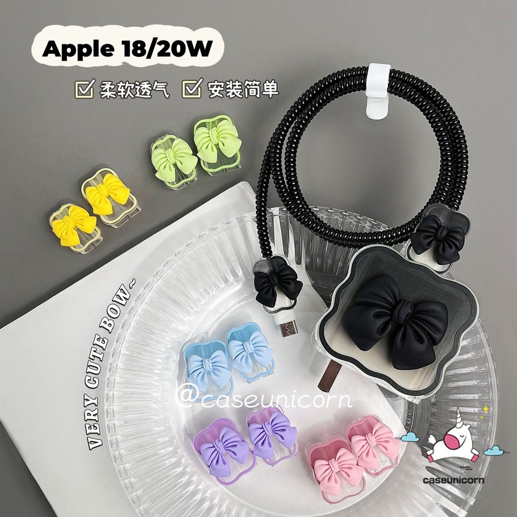 Vỏ Bọc Bảo Vệ Hộp Sạc Tai Nghe iP 18 / 20W Màu Kẹo Macaron 3D Dễ Thương