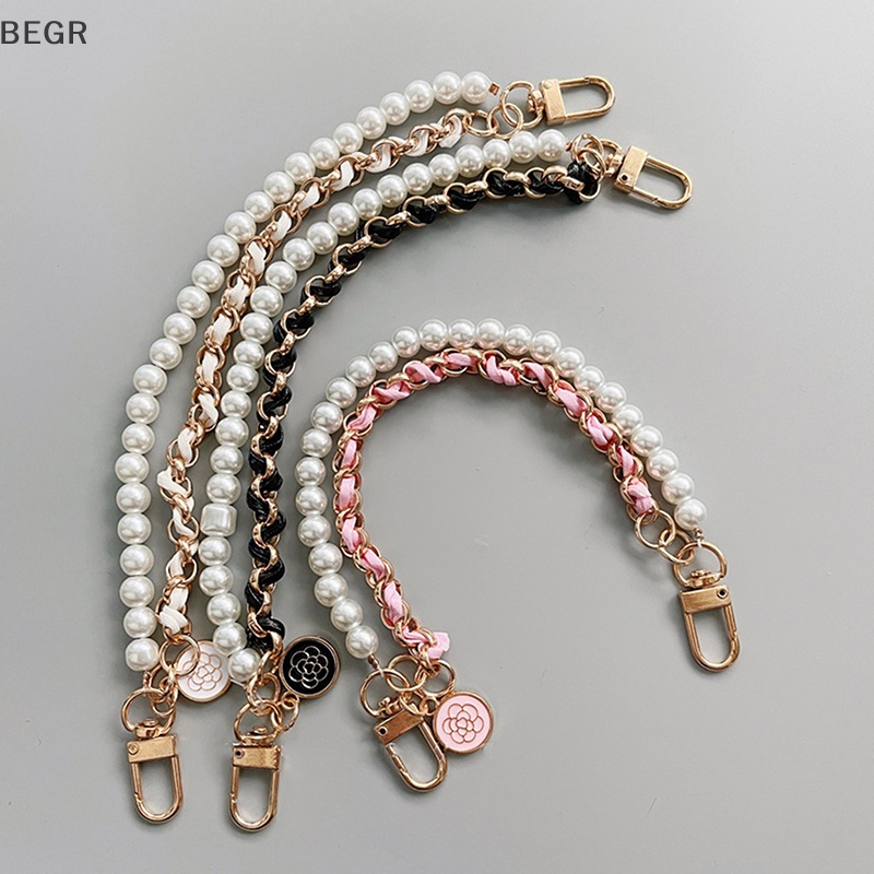 Dây Đeo Túi Xách Hai Lớp Đính Ngọc Trai Phong Cách Vintage