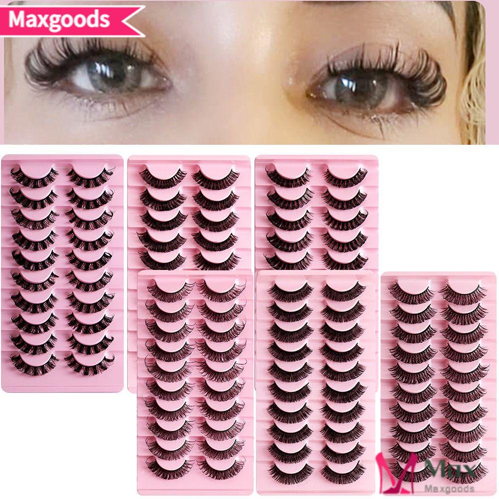 Set 10 Cặp Lông Mi Giả Cong Siêu Dày Tái Sử Dụng Linh Hoạt