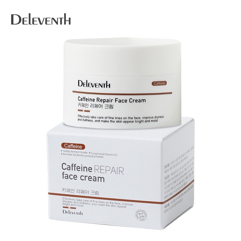 DELEVENTH Caffeine Kem dưỡng trắng da mặt Dưỡng ẩm da Làm sáng da Giảm nếp nhăn