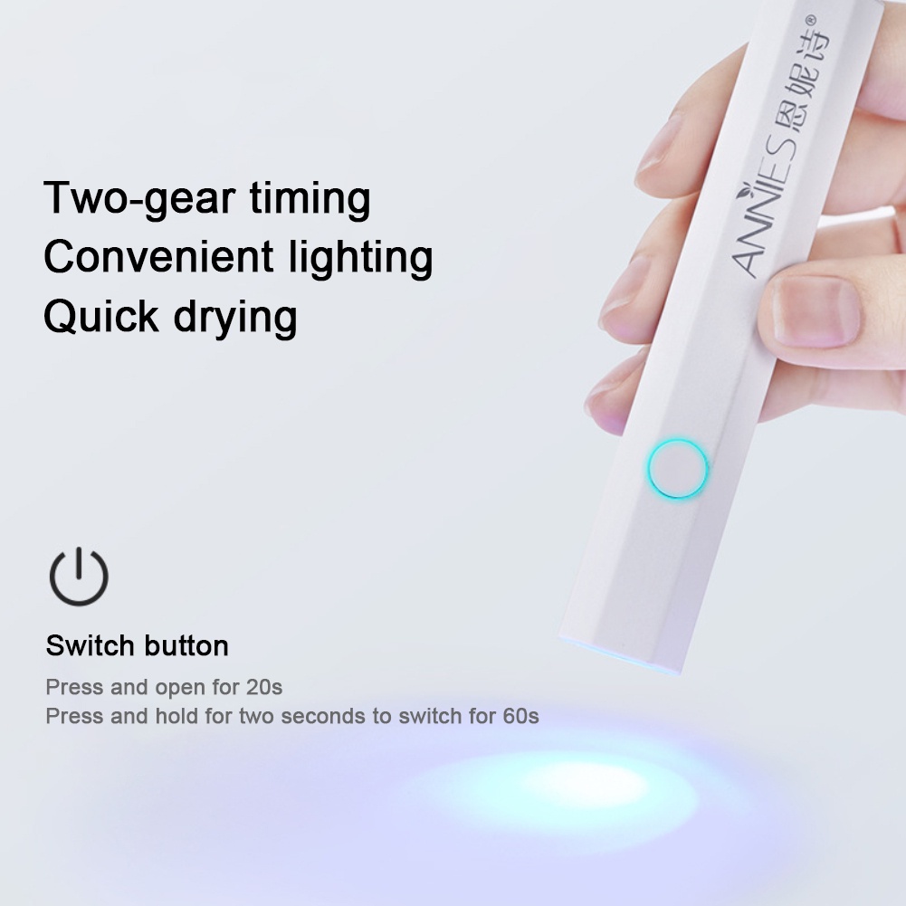 Annies Hand-held Nail Art Lamp Mini Led Uv Gel Lamp Light Portable Nail Gel Dryer Nail Art Manicure Tools Portable Mini One-hand Manicure Phototherapy Lamp bri