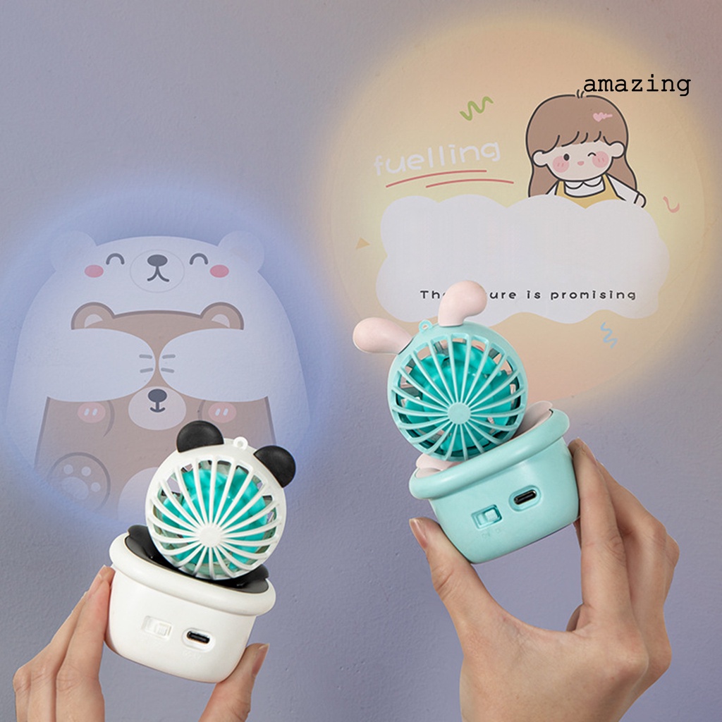 1 Bộ Quạt Cầm Tay Không Dây USB Tự Nhiên Trong Suốt Giúp Tập Trung Và An Toàn
