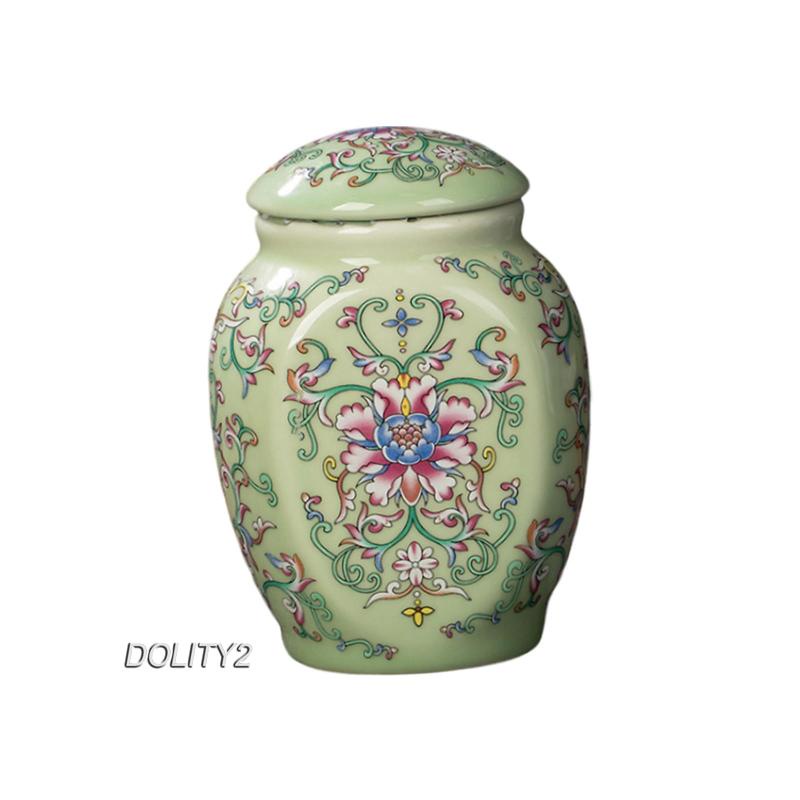 [Dolity2] Lọ Gốm Đựng Trà / Gừng Có Nắp Đậy Sắp Xếp Gọn Gàng Cho Phòng Kh