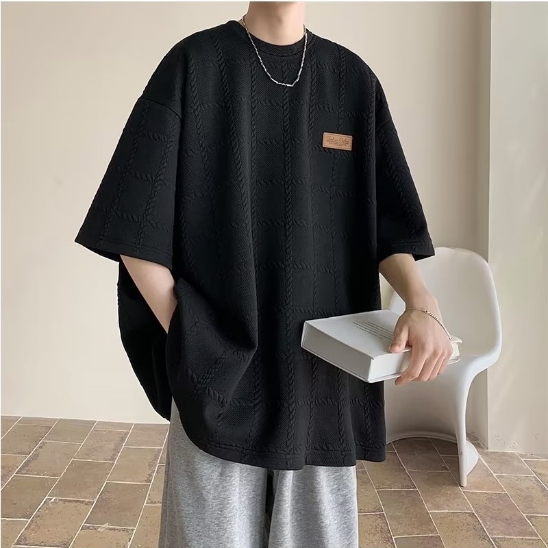 Áo Thun Cotton Tay Ngắn Dáng Rộng Phong Cách Đường Phố Mỹ Thời Trang Mùa Hè Cho Nam 230g