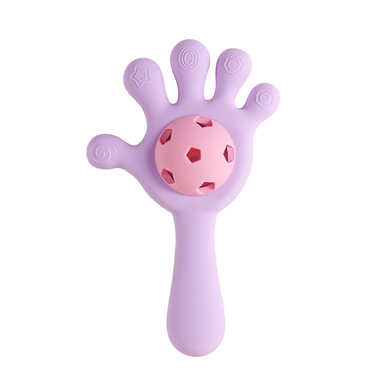 Silicone Lục Lạc Đồ Chơi Bằng Silicon Hình Bàn Tay Cho Bé