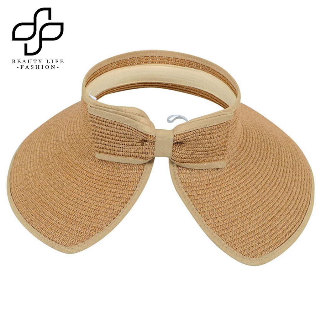 Nón Cối Phối Nơ Màu Sắc Tinh Khiết Thời Trang Mùa Hè Cho Nữ