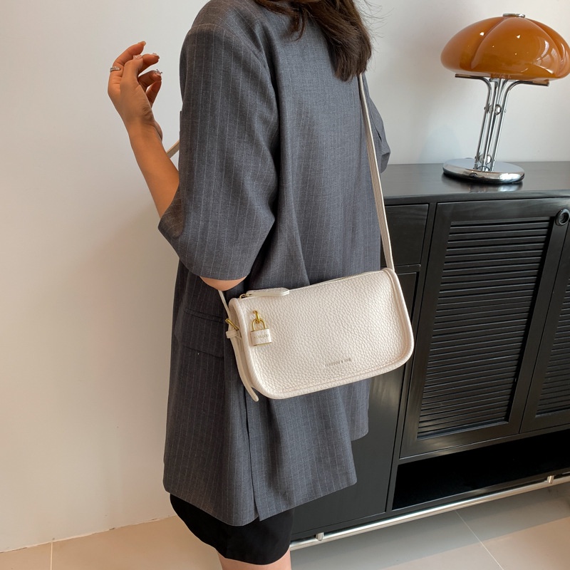 Túi Xách Đeo Vai Hình Vuông Nhỏ Họa Tiết Vỏ Trái Vải Đơn Giản Thời Trang Mùa Hè Cao Cấp Dành Cho Nữ