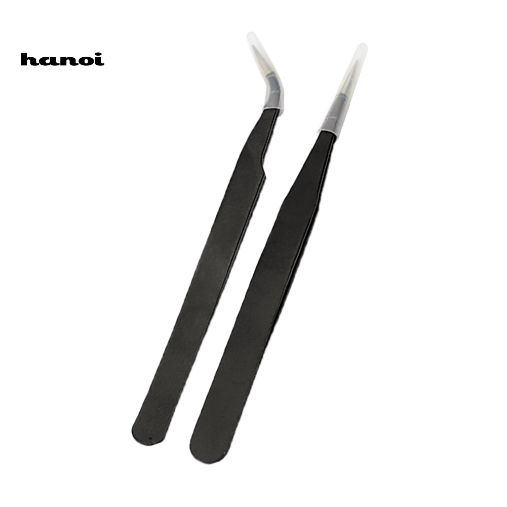 Set 2 Nhíp Đầu Cong / Thẳng Chuyên Dụng Cho Nối Mi / Trang Trí Móng Nghệ Thuật