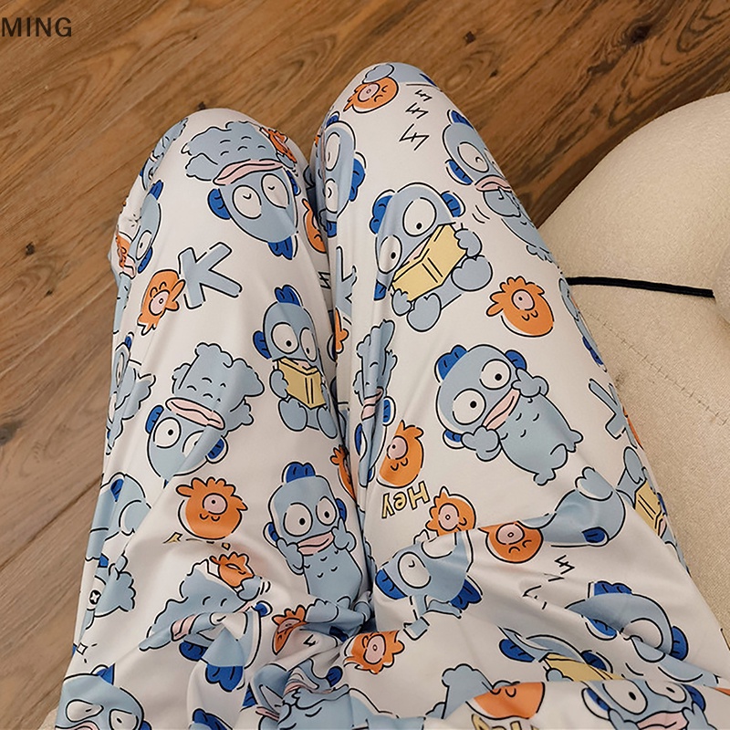 Ming Quần Ngủ Dáng Rộng Thoáng Khí Mùa Hè In Hình Cá Lạ Hoạt Hình Mặc Ở Nhà Giải Trí Có Thể Worn