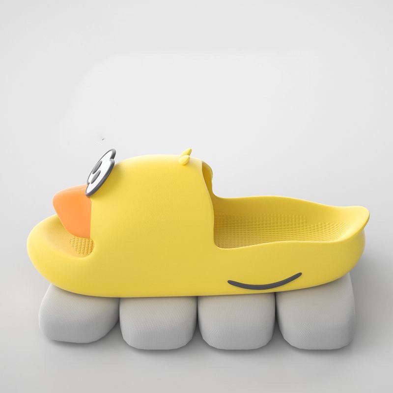 Dép Đi Trong Nhà Mềm Mại Thoải Mái Chống Trượt Hình Chú Vịt Vàng Đáng Yêu Cho Bé