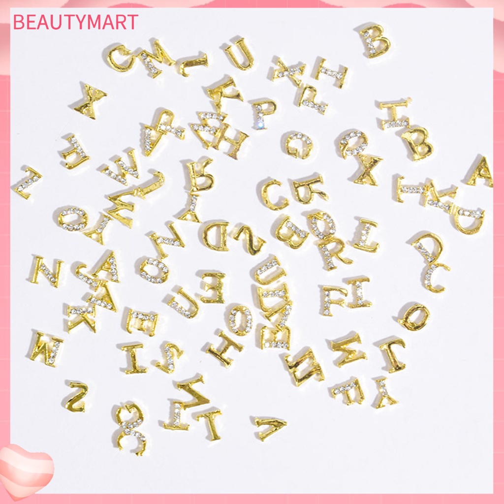 Set 26 Đinh Tán Chữ Tiếng Anh Đính Đá Trang Trí Móng Tay Chống Mài Mòn Dễ Dàng Tẩy Rửa Cho Salon