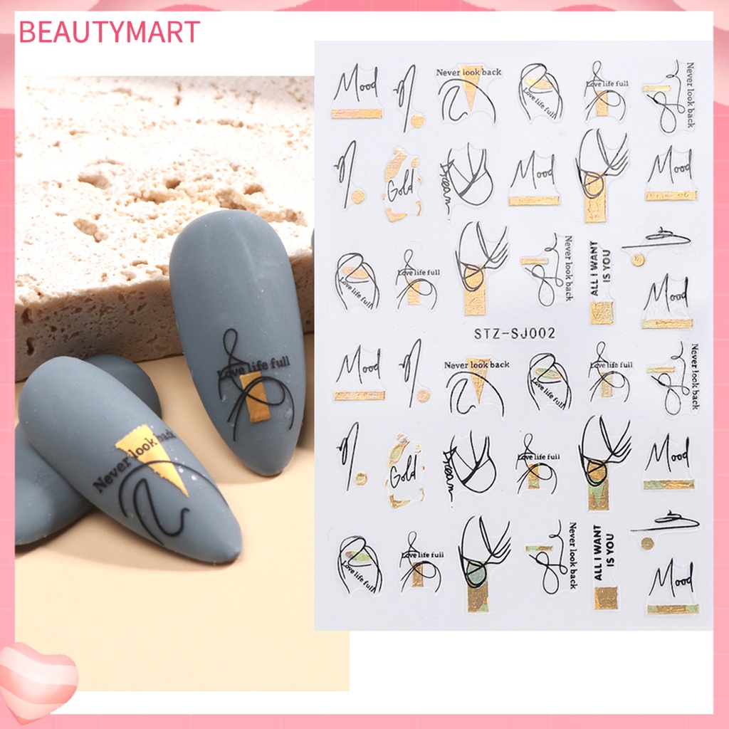 Bộ 2 Miếng Dán Trang Trí Móng Tay Hai Tông Màu Hình Hoa Hồng DIY