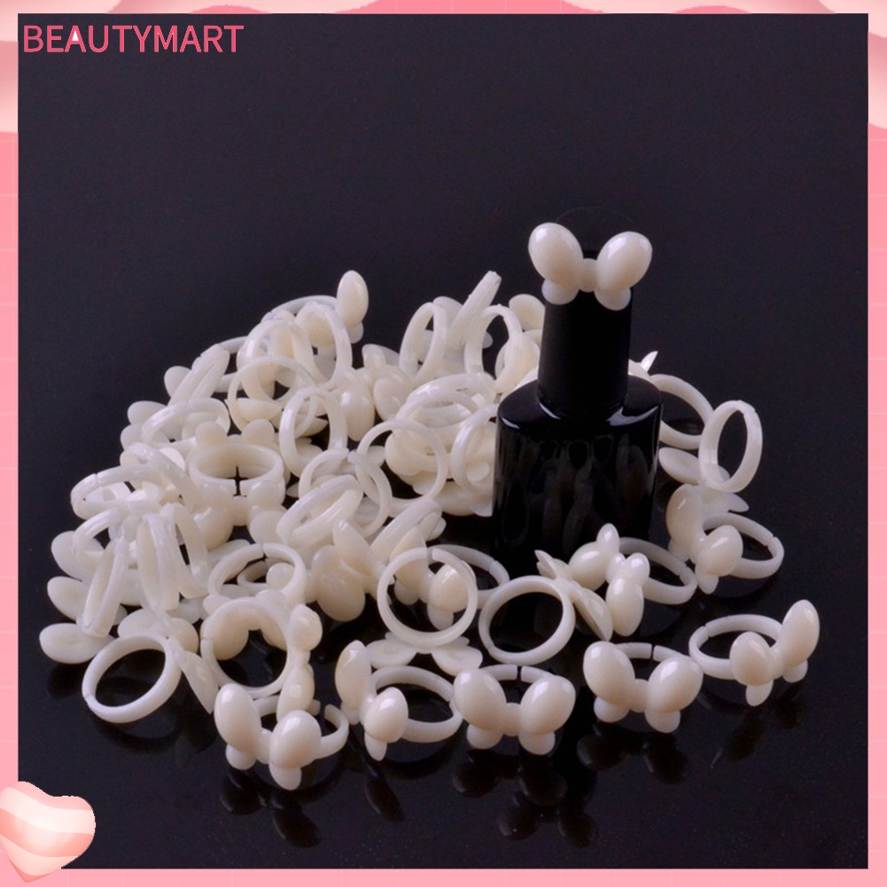 Set 50 Nhẫn Hình Bướm Dễ Thương Dùng Trưng Bày Lọ Sơn Móng Tay Gel UV