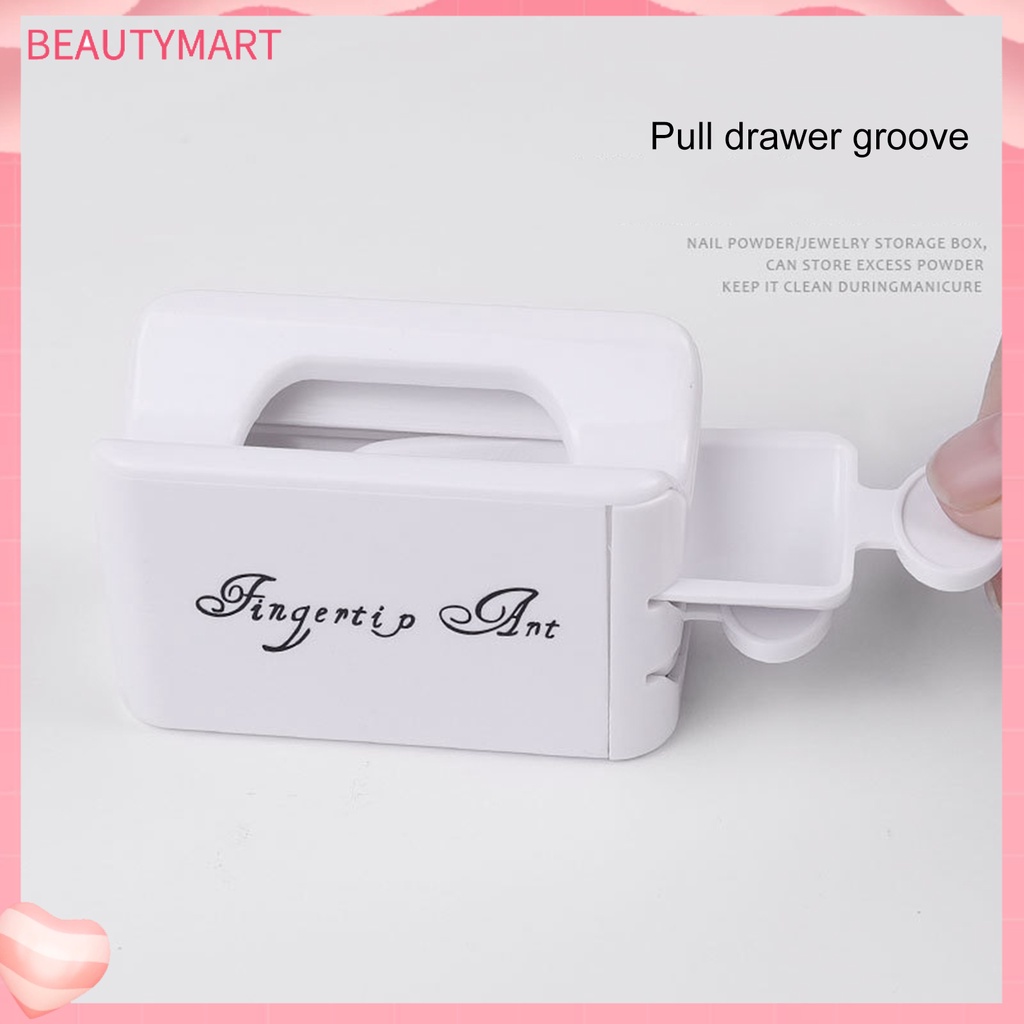 Hộp Đựng Bột Nhúng Trang Trí Móng Tay Hai Ngăn Tiện Dụng