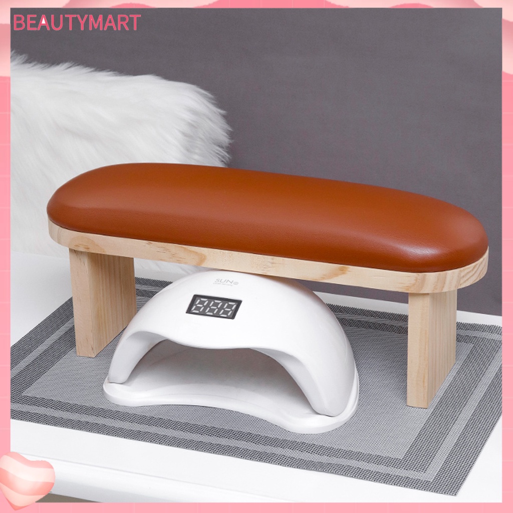 Gối Kê Tay Bằng Xốp Giả Da Mềm Mại Màu Trơn Hỗ Trợ Sơn Móng Tay Chuyên Dụng Cho Salon