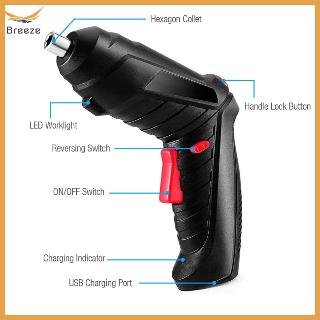 Tua Vít Điện Cầm Tay Không Dây 48 Trong 1 Có Thể Sạc Lại Tiện Dụng