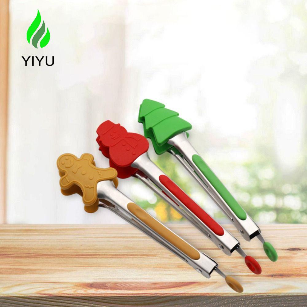 YIYU Kẹp Gắp Thức Ăn Bằng Silicone Và Thép Không Gỉ 7-inch 1