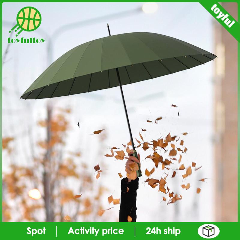 Dù Màu Đen Tay Cầm Cao Su Chống Gió Tiện Dụng