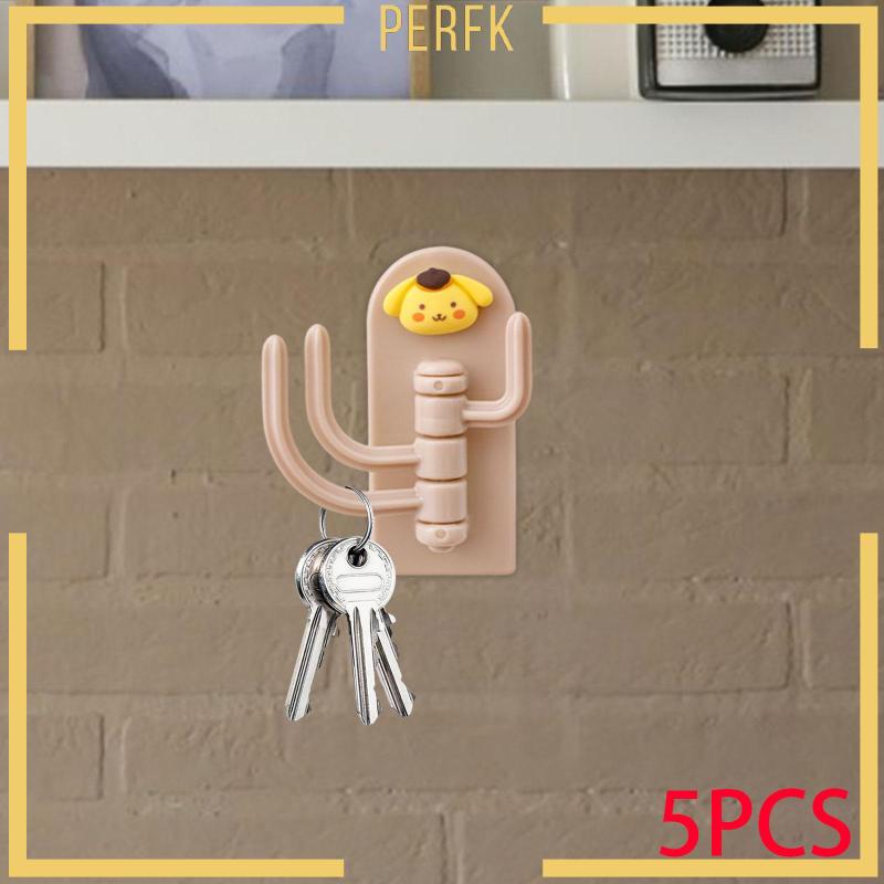 Set 5 Móc Treo Chìa Khóa Dạng Xoay Sáng Tạo Cho Phòng Ngủ