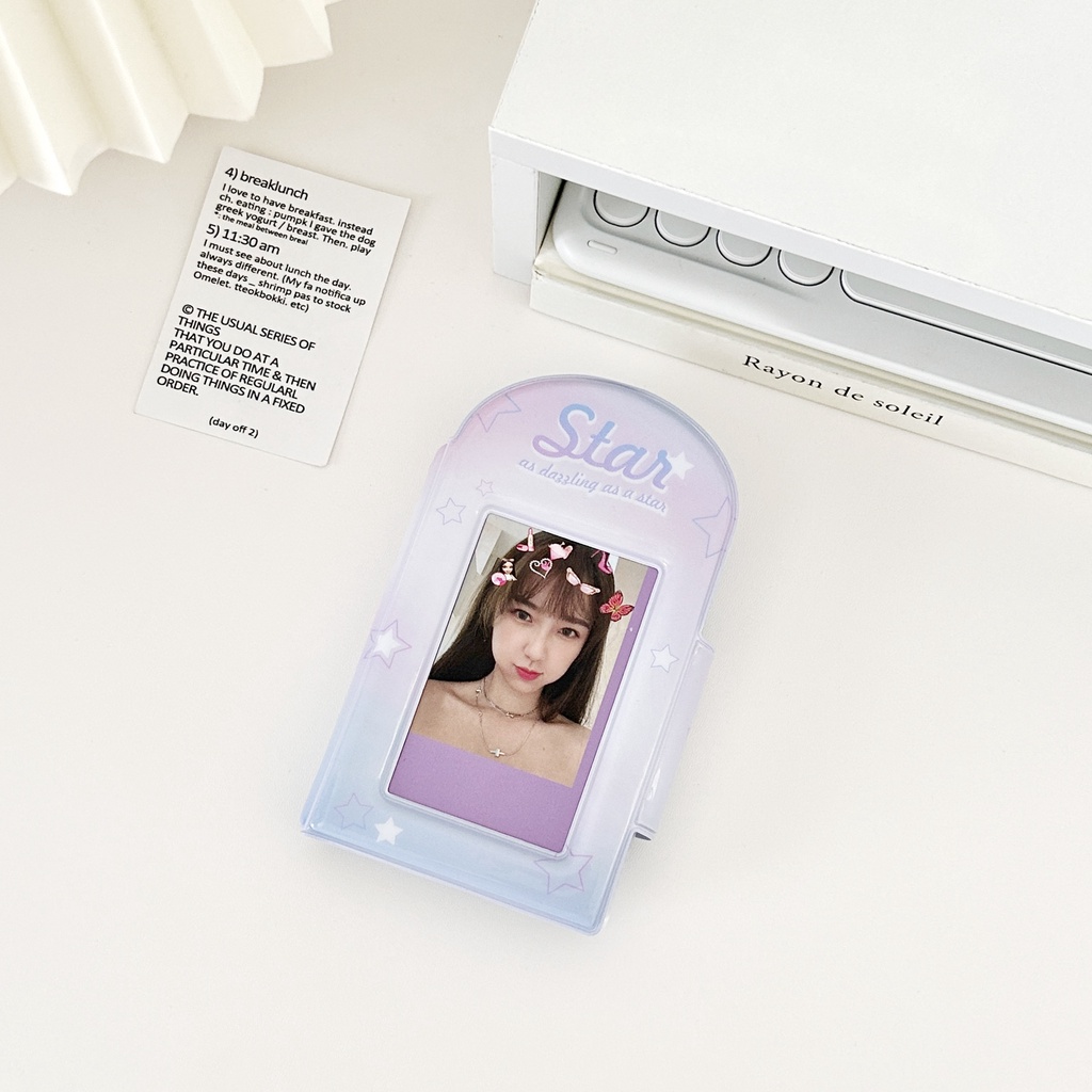 Album Đựng Ảnh 3 &quot;Màu Gradient Giá Đỡ