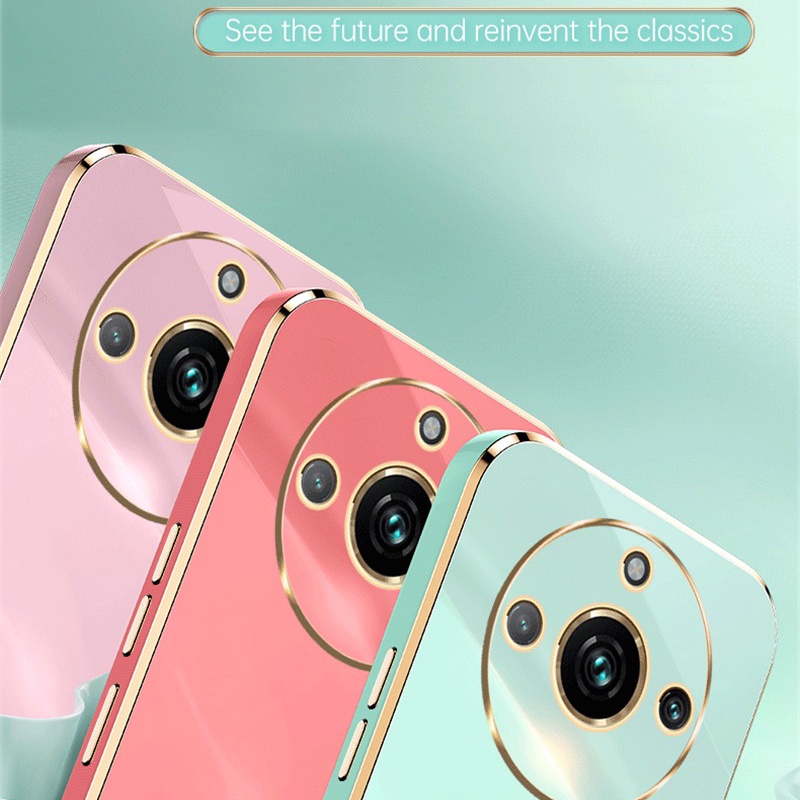 Ốp điện thoại KOOSUK silicon mềm tráng gương 6D sang trọng cho Realme 11 Pro Plus 5G