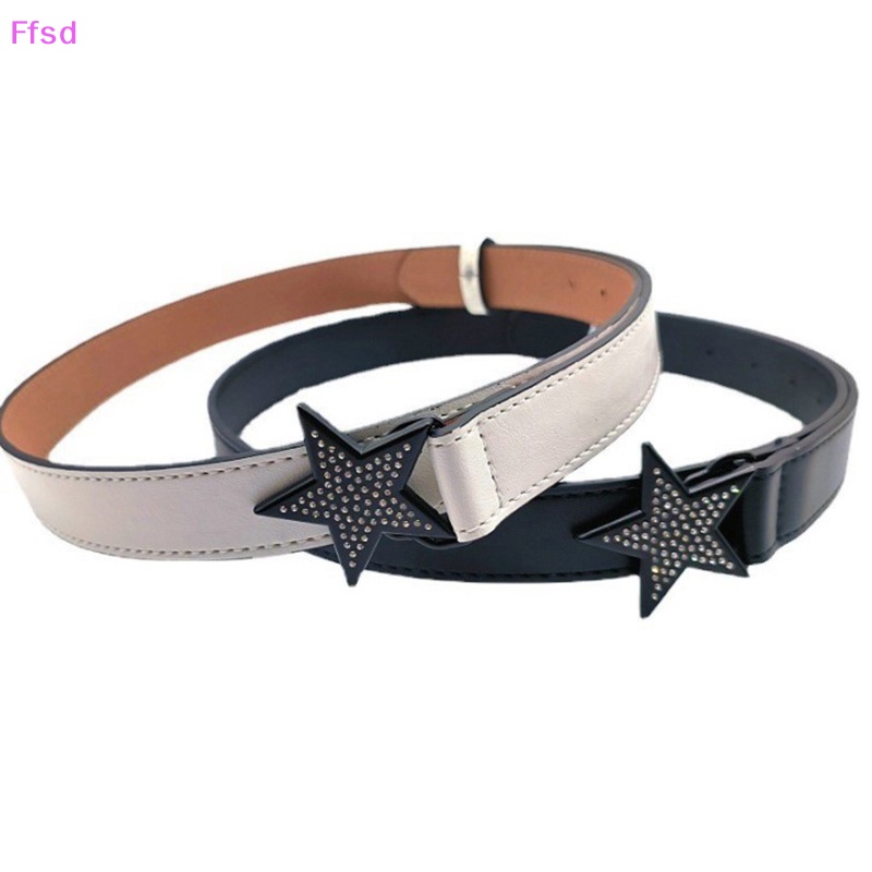 Thắt Lưng Da PU Hình Ngôi Sao Đính Đá Thời Trang Cho Nữ