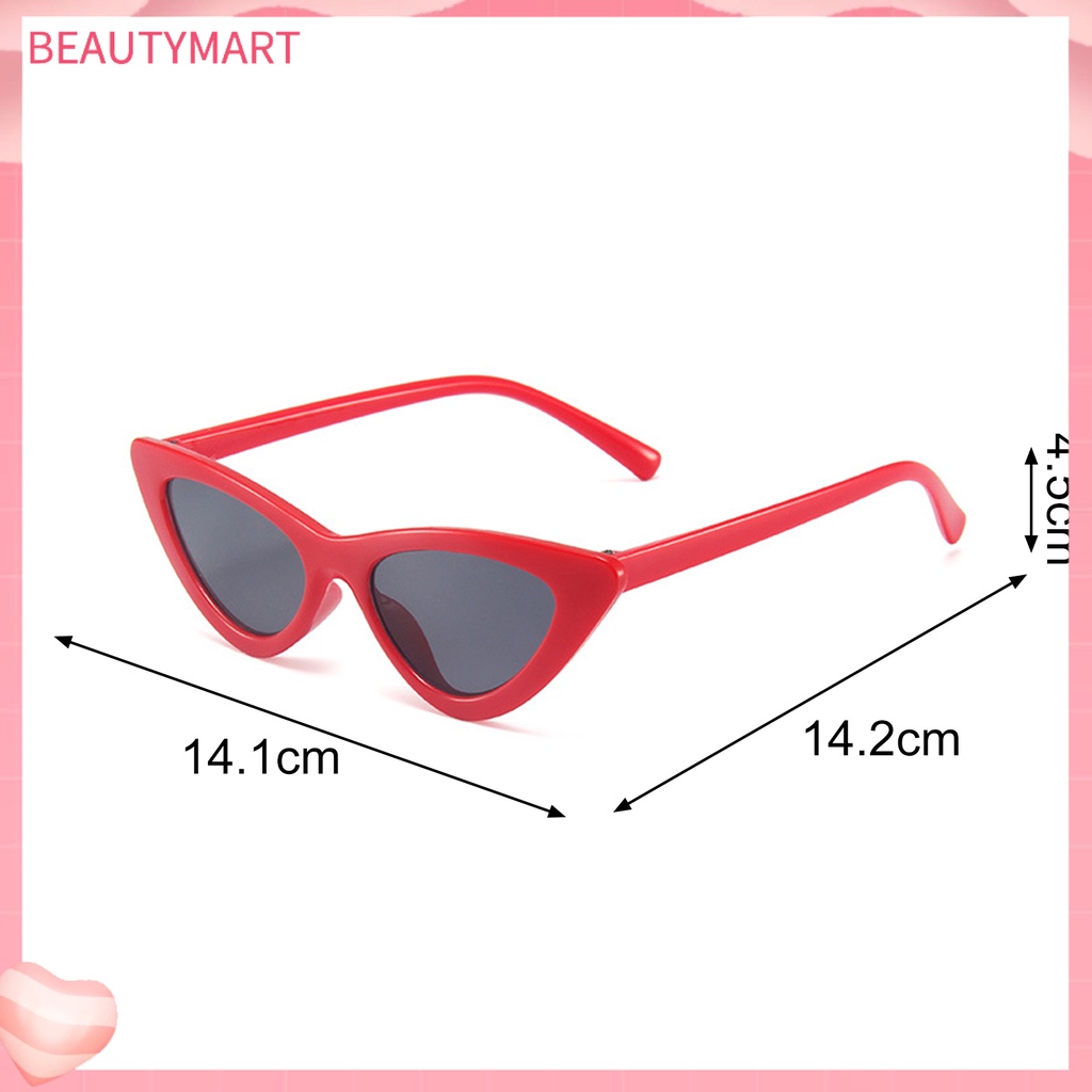 Kính Mát Gọng Nhỏ Bằng Nhựa Màu Trơn Bắt Mắt Thời Trang Mùa Hè Cho Nữ