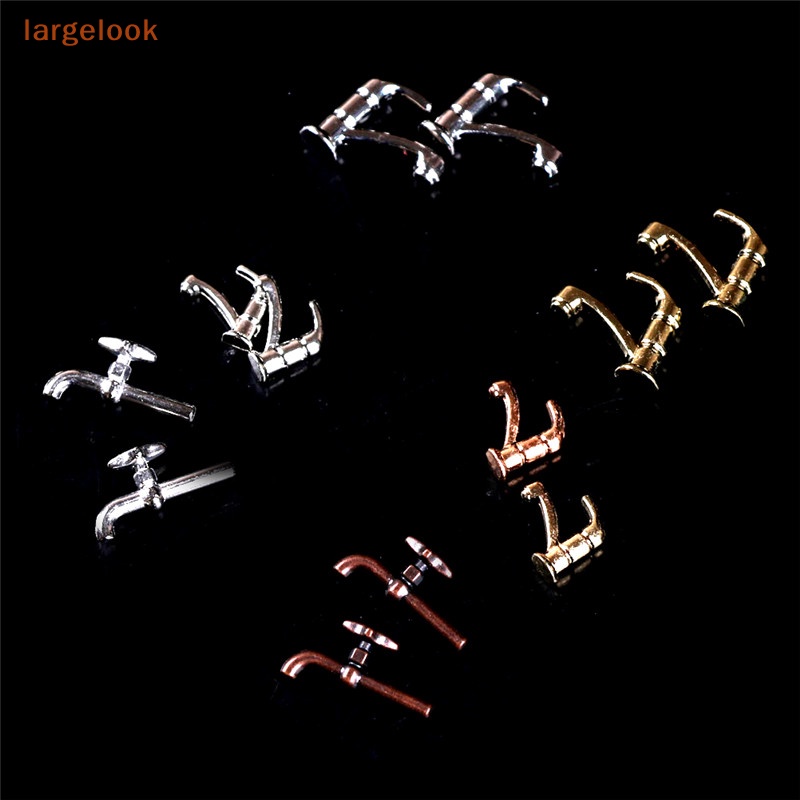 Bộ 2 Vòi Nước Bằng Hợp Kim Tỉ Lệ 1: 12 Dùng Trang Trí Nhà Búp Bê