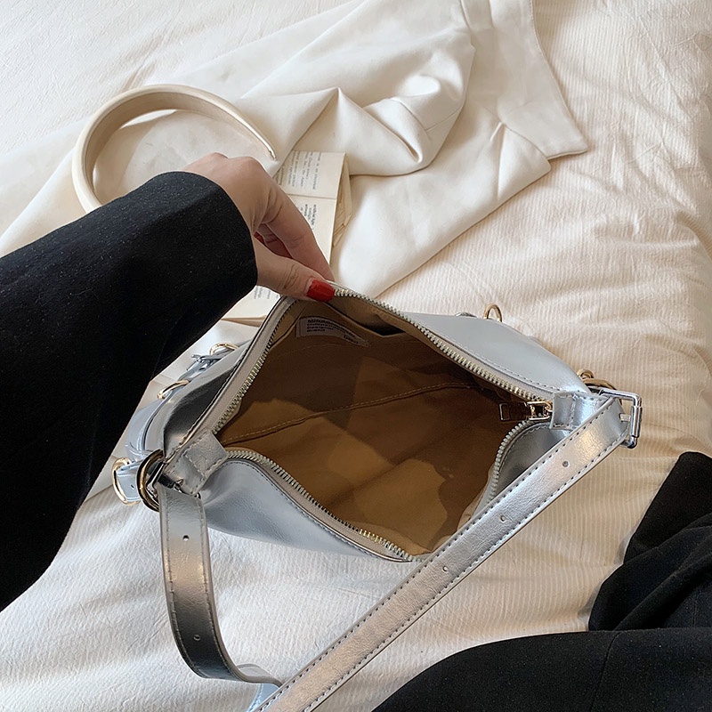 Ielgy Túi Xách tote Sức Chứa Lớn Màu Trơn Thiết Kế Đơn Giản Thời Trang Cao Cấp Phong Cách niche Cho Nữ