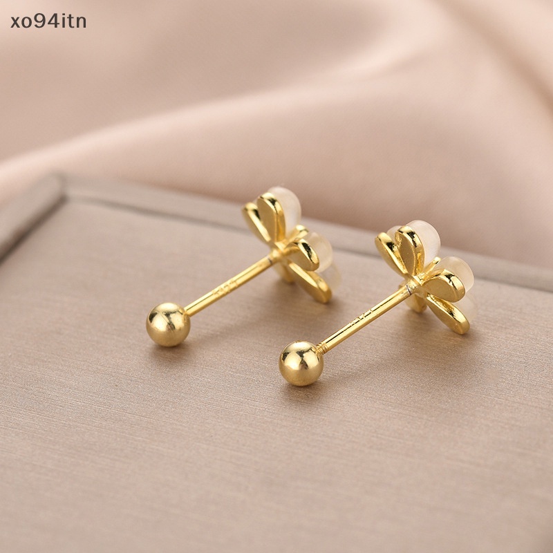 1 Đôi Khuyên Tai Hình Hoa Đính Đá Opal Thời Trang