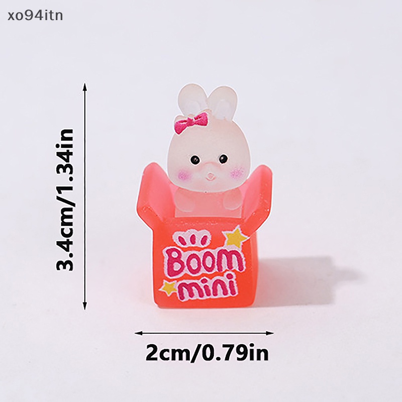 Set 2 Hộp Quà Hình Động Vật Hoạt Hình Ba Chiều Bằng Nhựa Phát Quang Dễ Thương Sáng Tạo Trang Trí Nhà Cửa / Sân Vườn