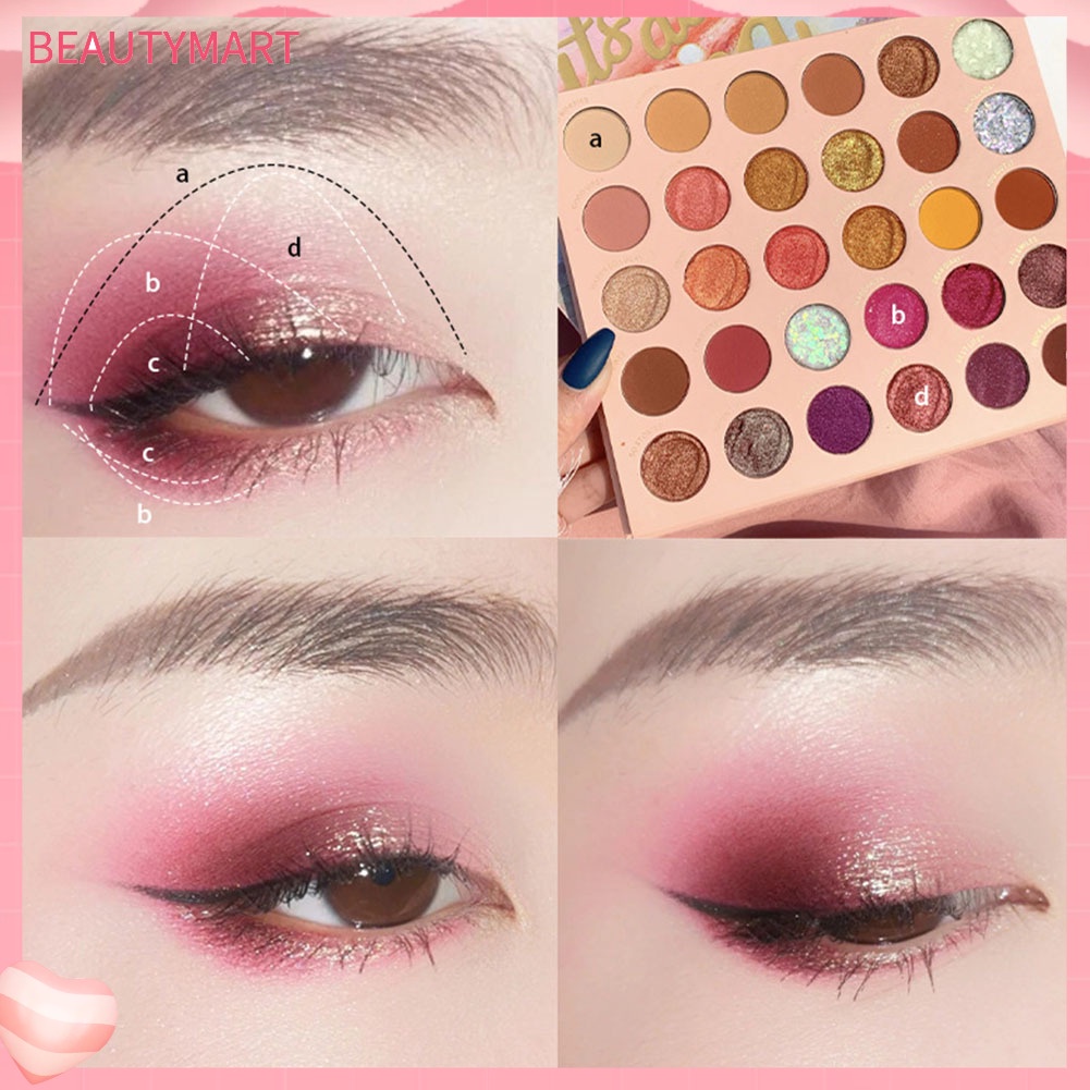 Bảng Phấn Mắt beautymart 30 Màu Tông Lì Và Kim Tuyến Lấp Lánh Chống Nhòe
