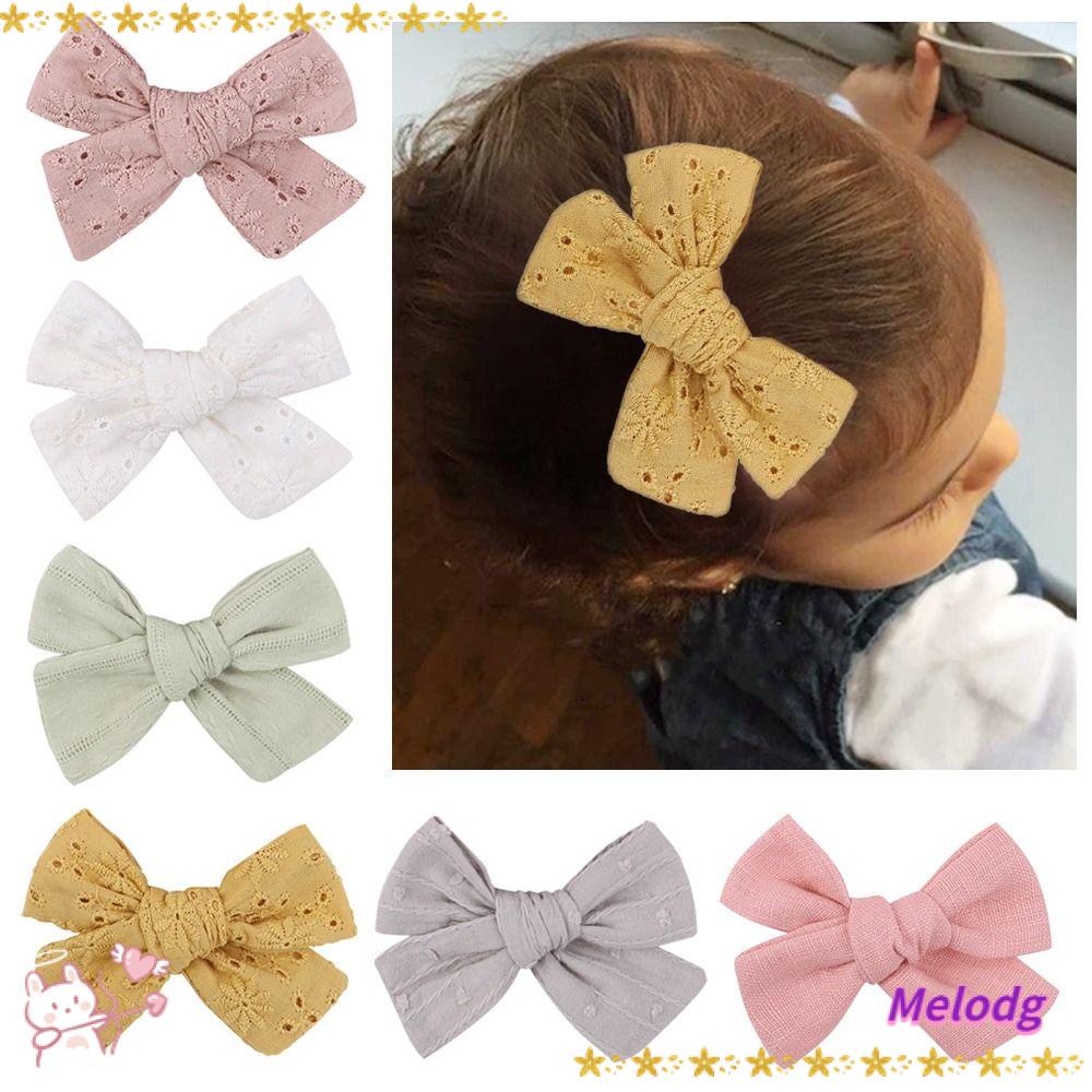 Bộ 2 Cặp Kẹp Tóc Ruy Băng Màu Sắc Trơn Thủ Công