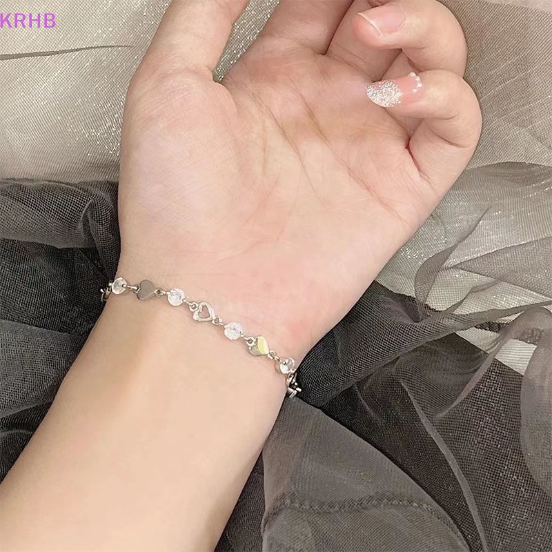 Vòng Tay Nữ Đính Đá Zircon Lấp Lánh Phong Cách Hàn Quốc Mới
