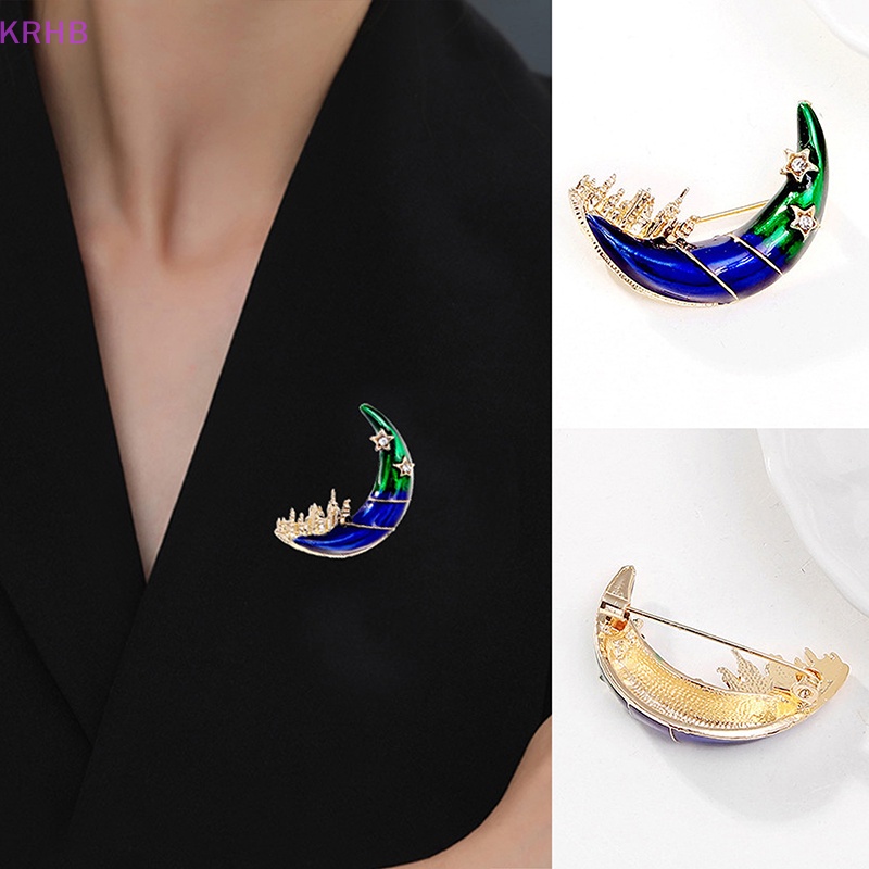 Ghim Cài Áo Hình Lâu Đài Mặt Trăng Thời Trang Cho Nữ Mới