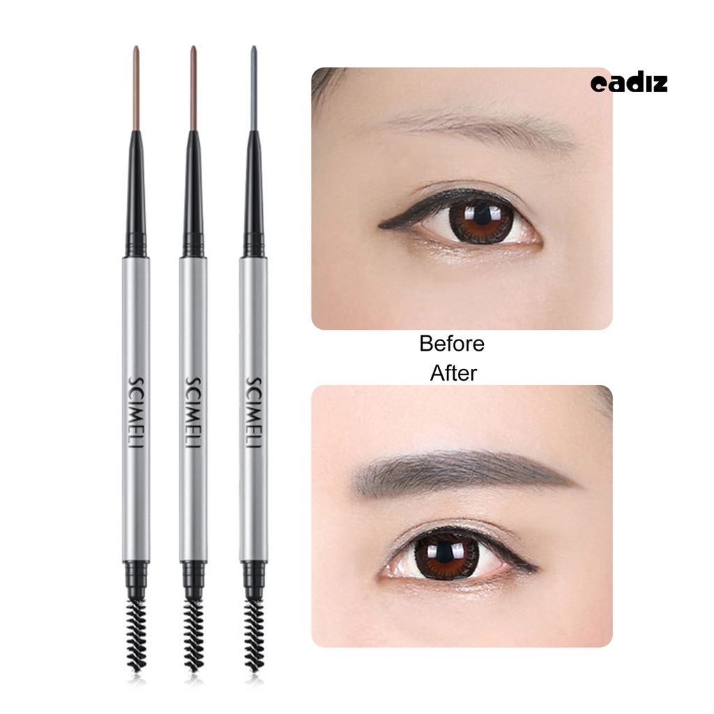 1 Bộ Bút Chì Kẻ Lông Mày 1.5mm Kèm Cọ Thay Thế Đầu Siêu Mỏng Chống Nước Chống Mồ Hôi Lâu Trôi Chuyên Nghiệp Cho Người Mới Bắt Đầu