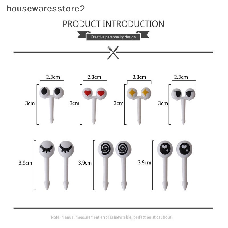 Set 2 / 10 Nĩa Ăn Trái Cây Bằng Nhựa Hình Hoạt Hình Dễ Thương