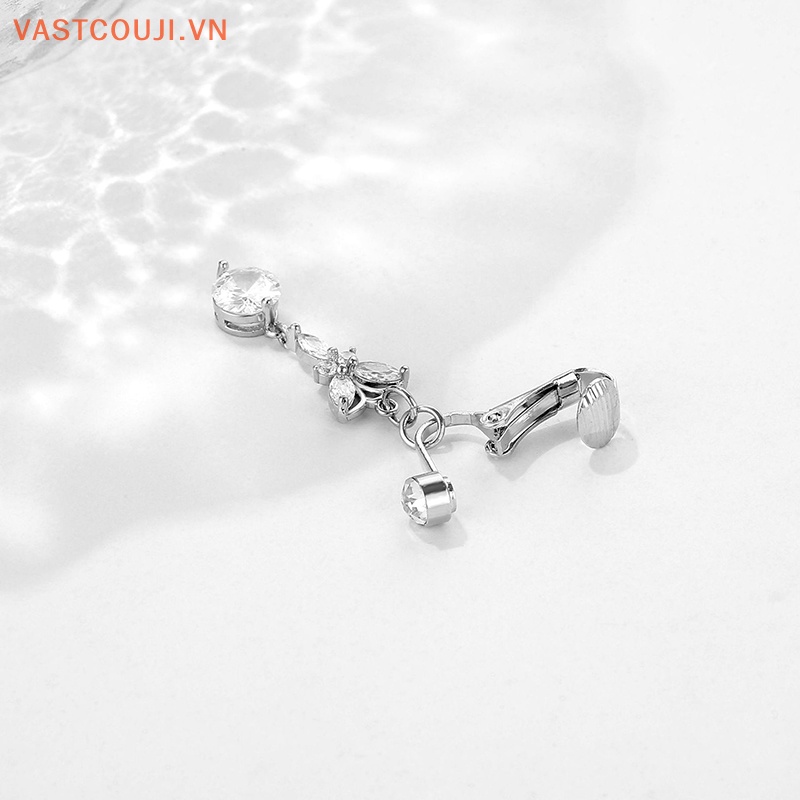 Khuyên Rốn Hình Bướm Đính Đá Zircon Quyến Rũ Cho Nữ