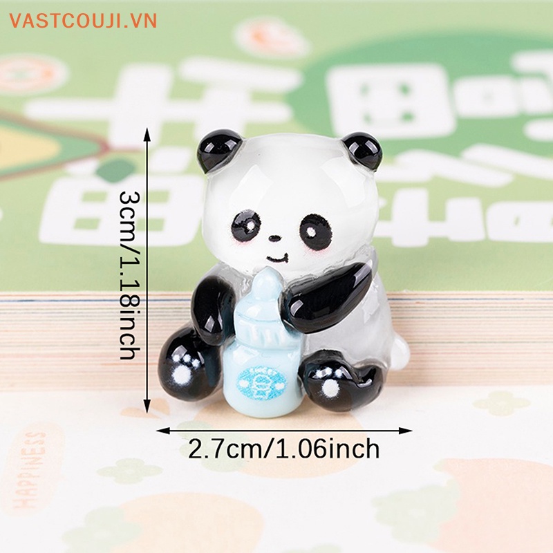 Set 5 Mặt Dây Chuyền Hình Gấu Trúc Bằng Nhựa Resin DIY Thời Trang