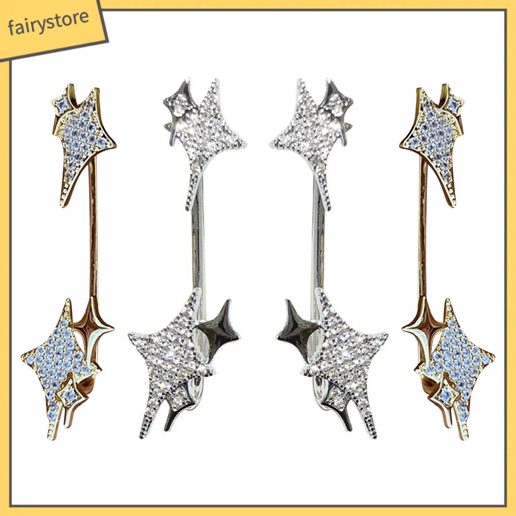 1 Khuyên Kẹp Vành Tai Đính Đá Giả Thời Trang Cho Nữ