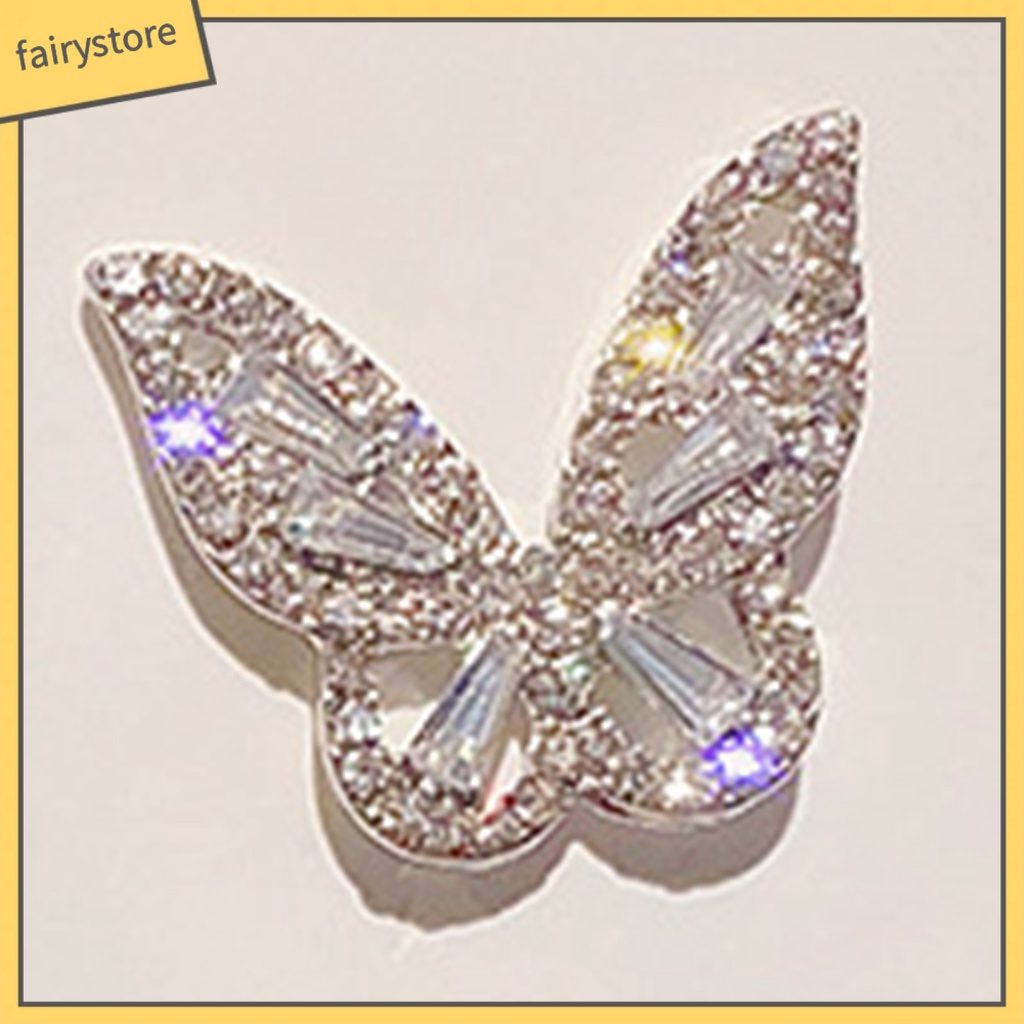 1 Đôi Bông Tai Hình Bướm Bằng Đồng Sáng Bóng Thân Thiện Với Làn Da Thời Trang Dành Cho Học Sinh