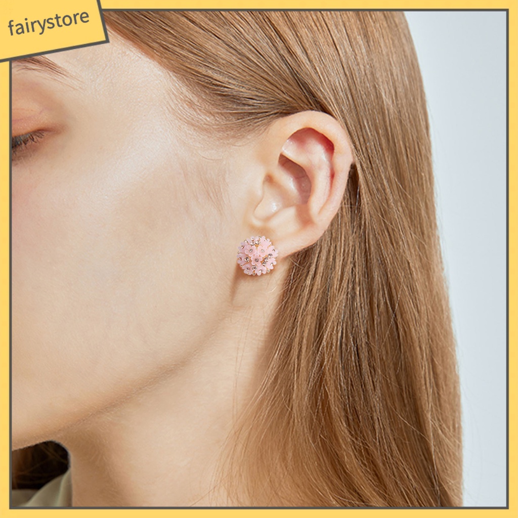 1 Đôi Bông Tai Hình Hoa Bằng Nhựa Resin Nhỏ Gọn Chống Rơi Vỡ Thời Trang Dự Tiệc Cho Nữ