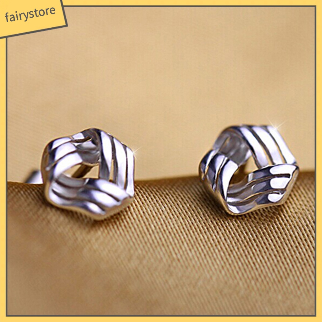 [FRO] Bông Tai Tam Giác Duyên Dáng Bằng Bạc Duyên Dáng Dành Cho Nữ Dự Tiệc