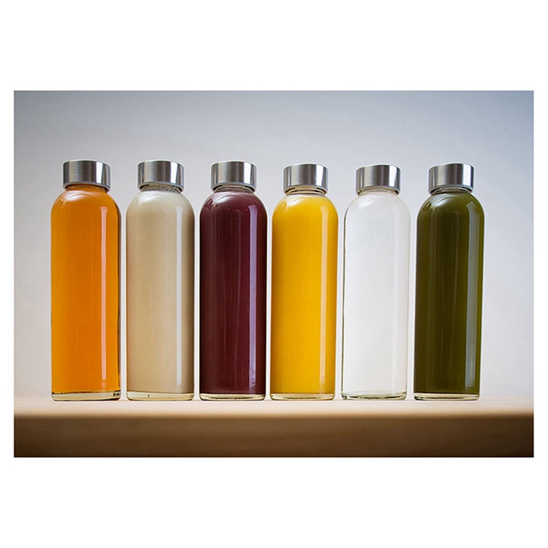 Bình Nước Thủy Tinh Borosilicate 18 Oz Trong Suốt Có Nắp Không BPA Thân Thiện Với Môi Trường