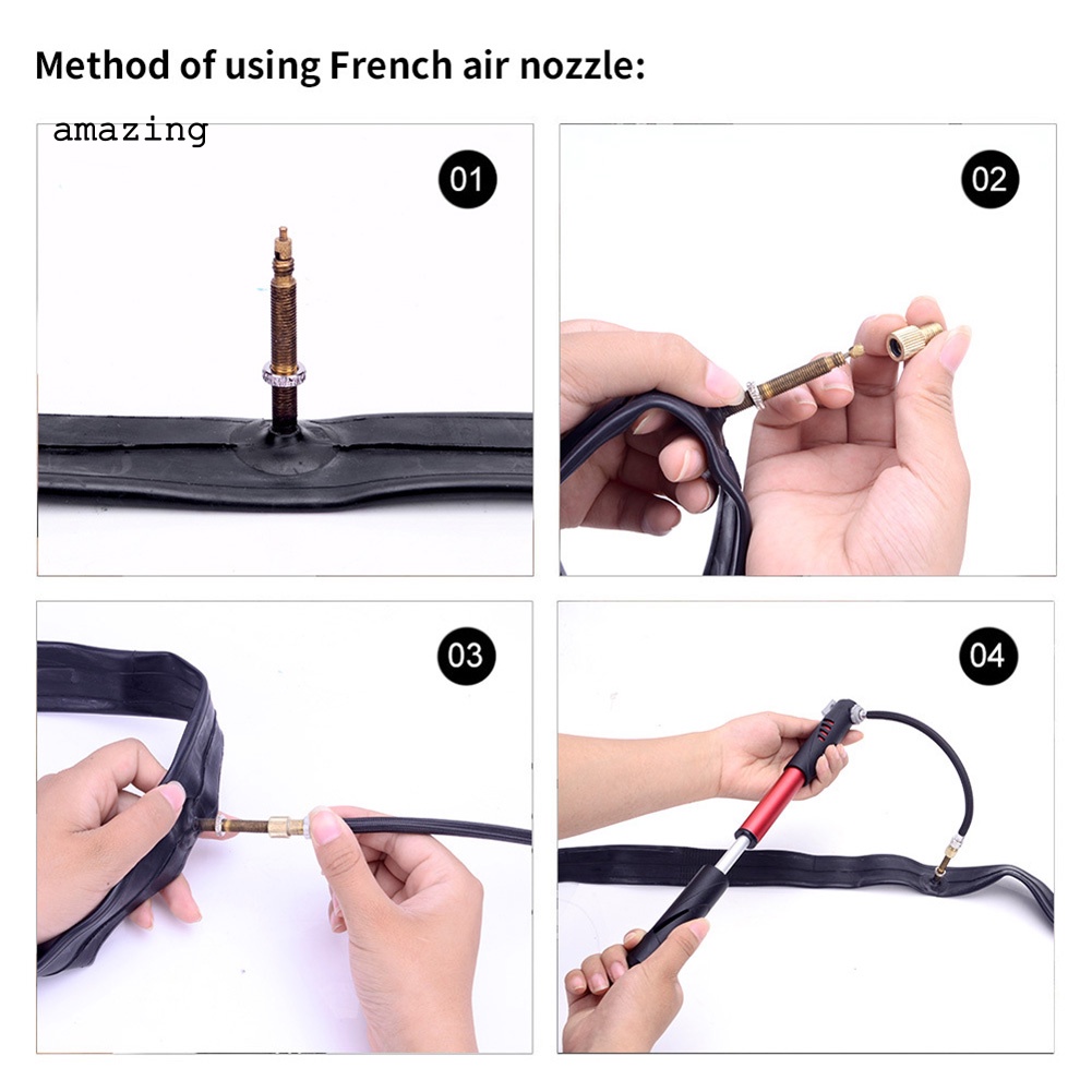 Bộ Dụng Cụ Bơm Hơi Xe Đạp Mini Đa Năng Kèm Túi Đựng Tiện Lợi