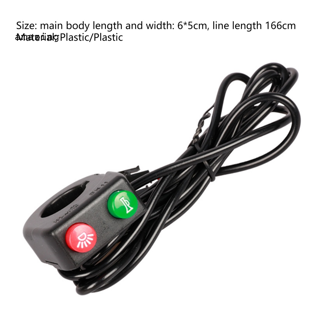 Công Tắc Đèn Và Còi Xe Đạp 2 Trong 1 Bằng Nhựa Trọng Lượng Nhẹ