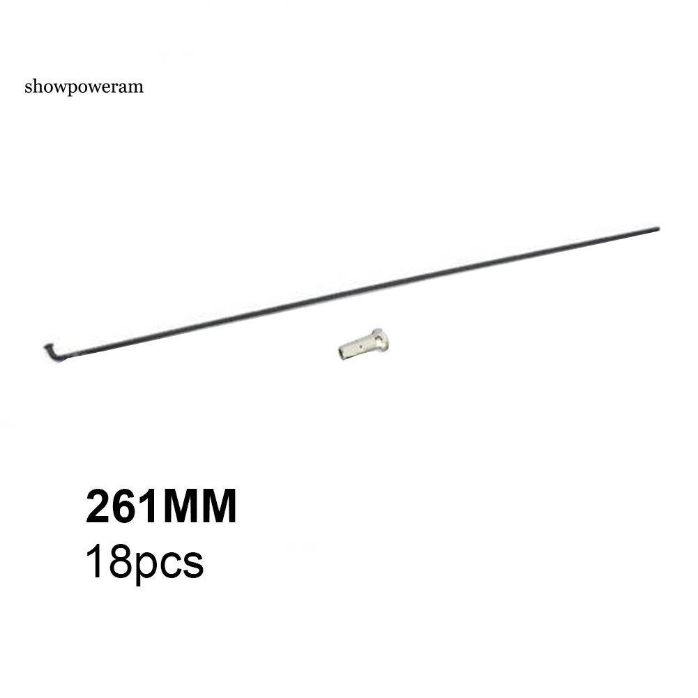 18 Cái Căm Xe Đạp Bằng Thép 251mm-269mm Kèm Nắp Đậy