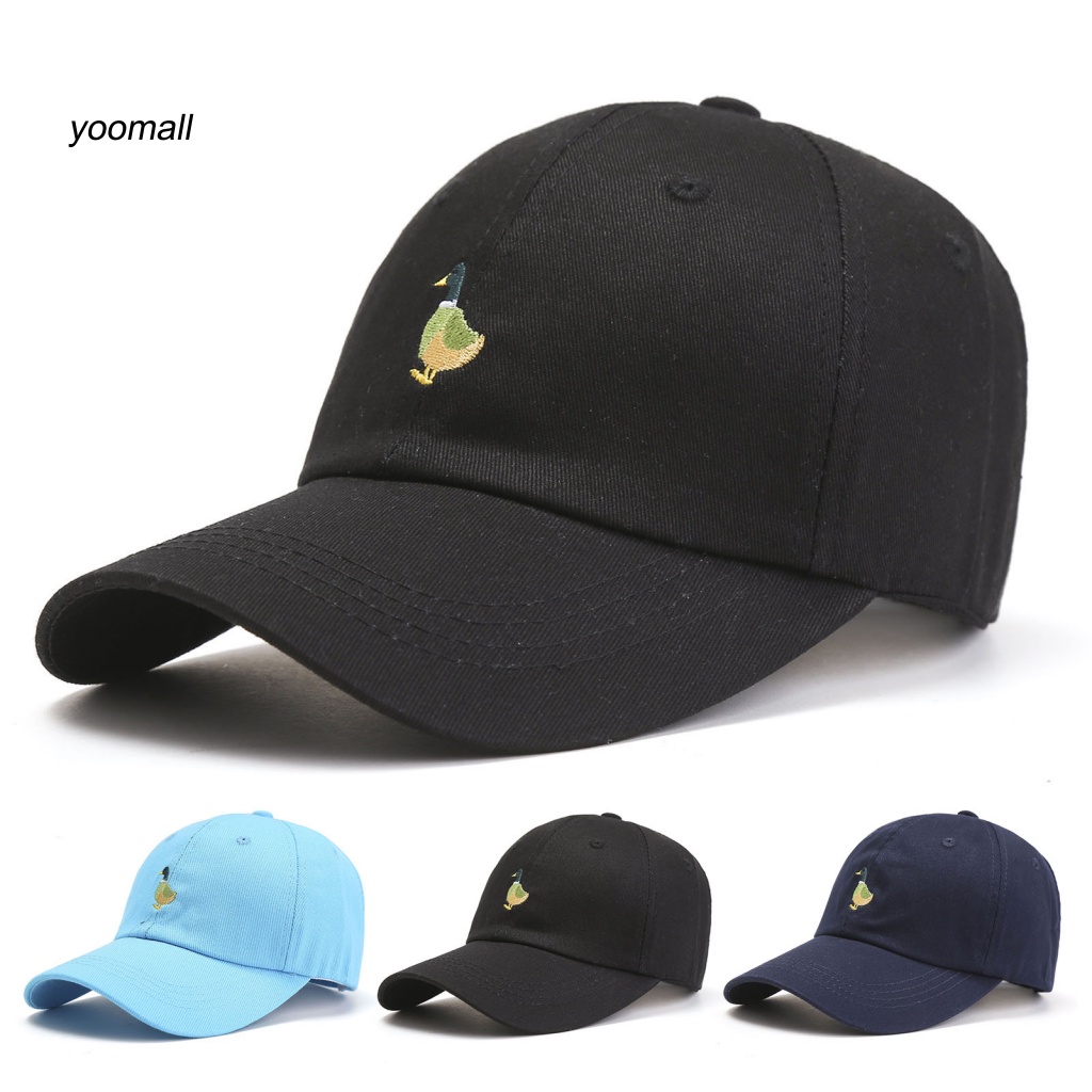 Mũ Lưỡi Trai Chống Nắng Thêu Hình Vịt Có Thể Điều Chỉnh Cho Nam Nữ